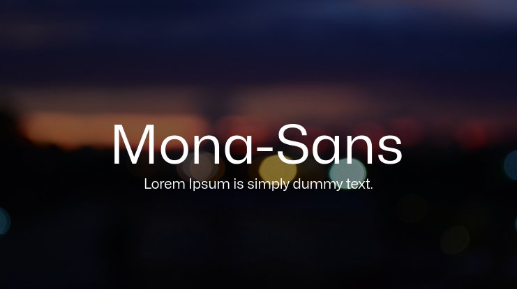 Шрифт Mona Sans