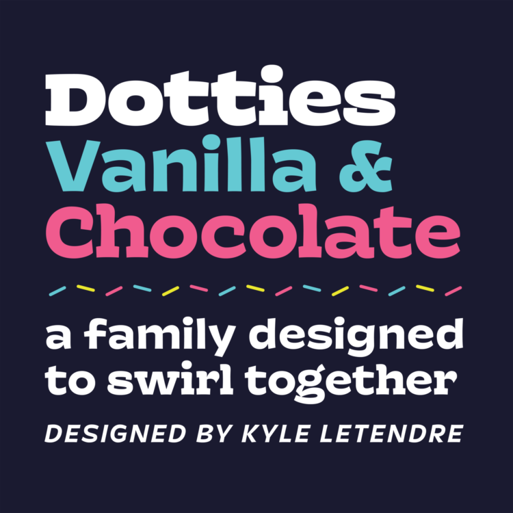 Шрифт Dotties Chocolate