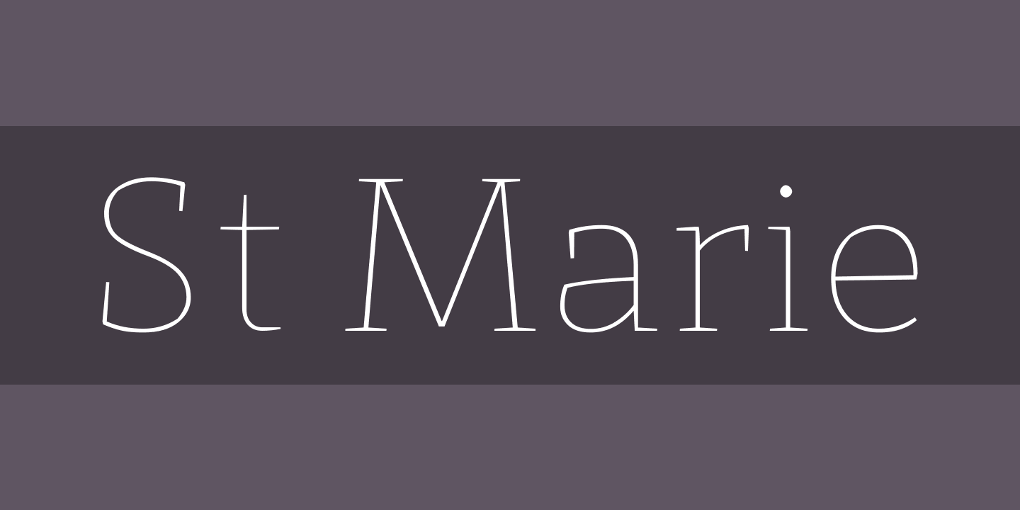 Шрифт St Marie