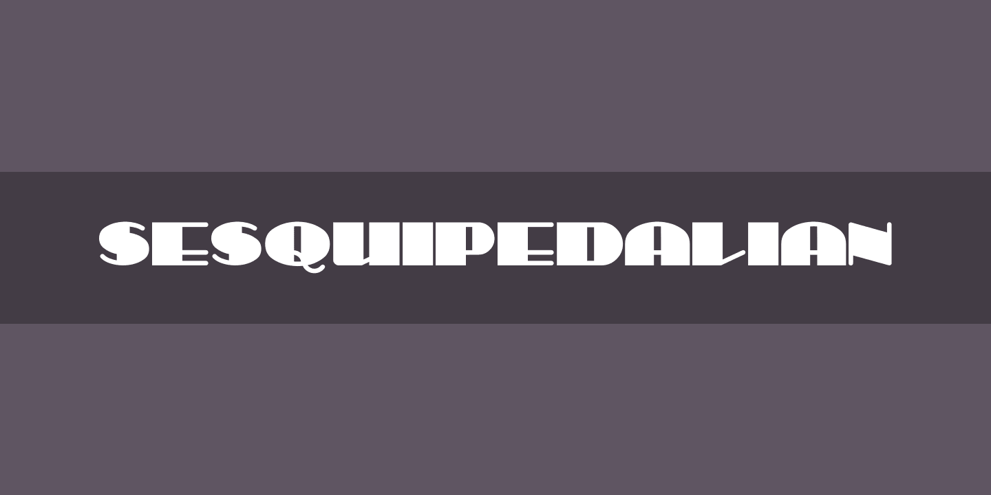 Шрифт Sesquipedalian