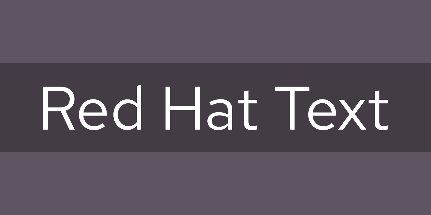 Шрифт Red Hat