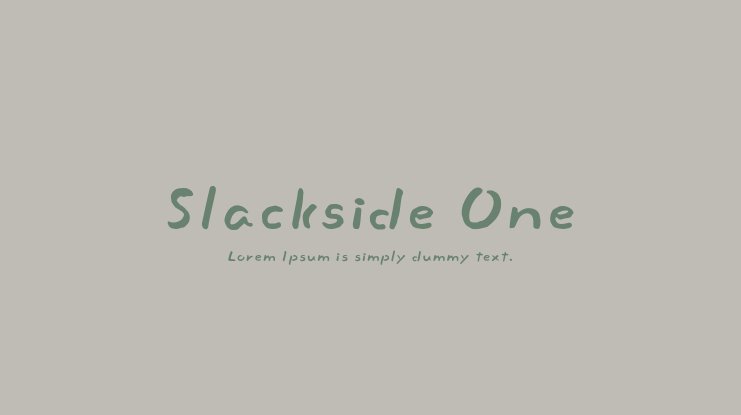Шрифт Slackside One