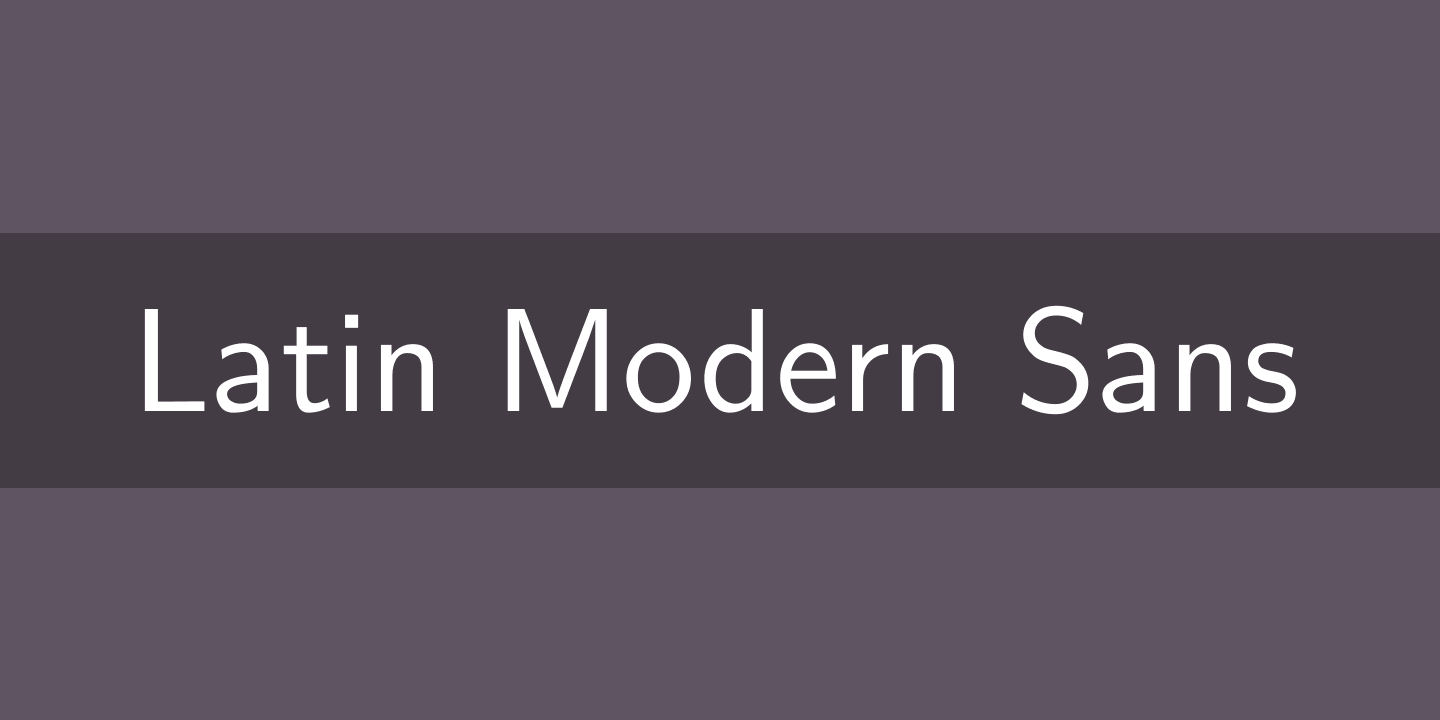 Шрифт Latin Modern Sans