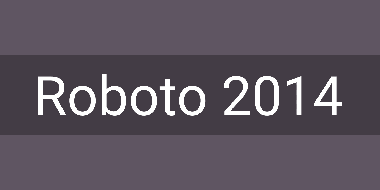 Шрифт Roboto 2014