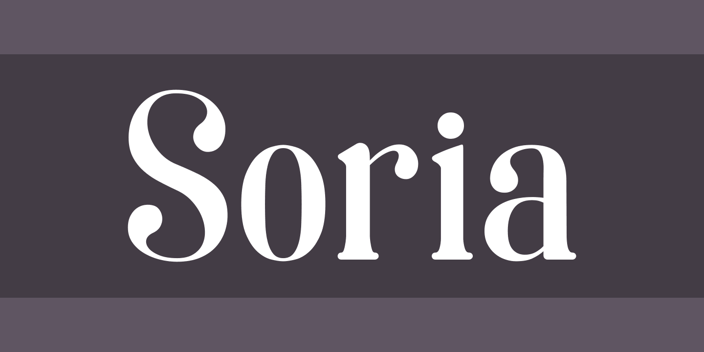 Шрифт Soria