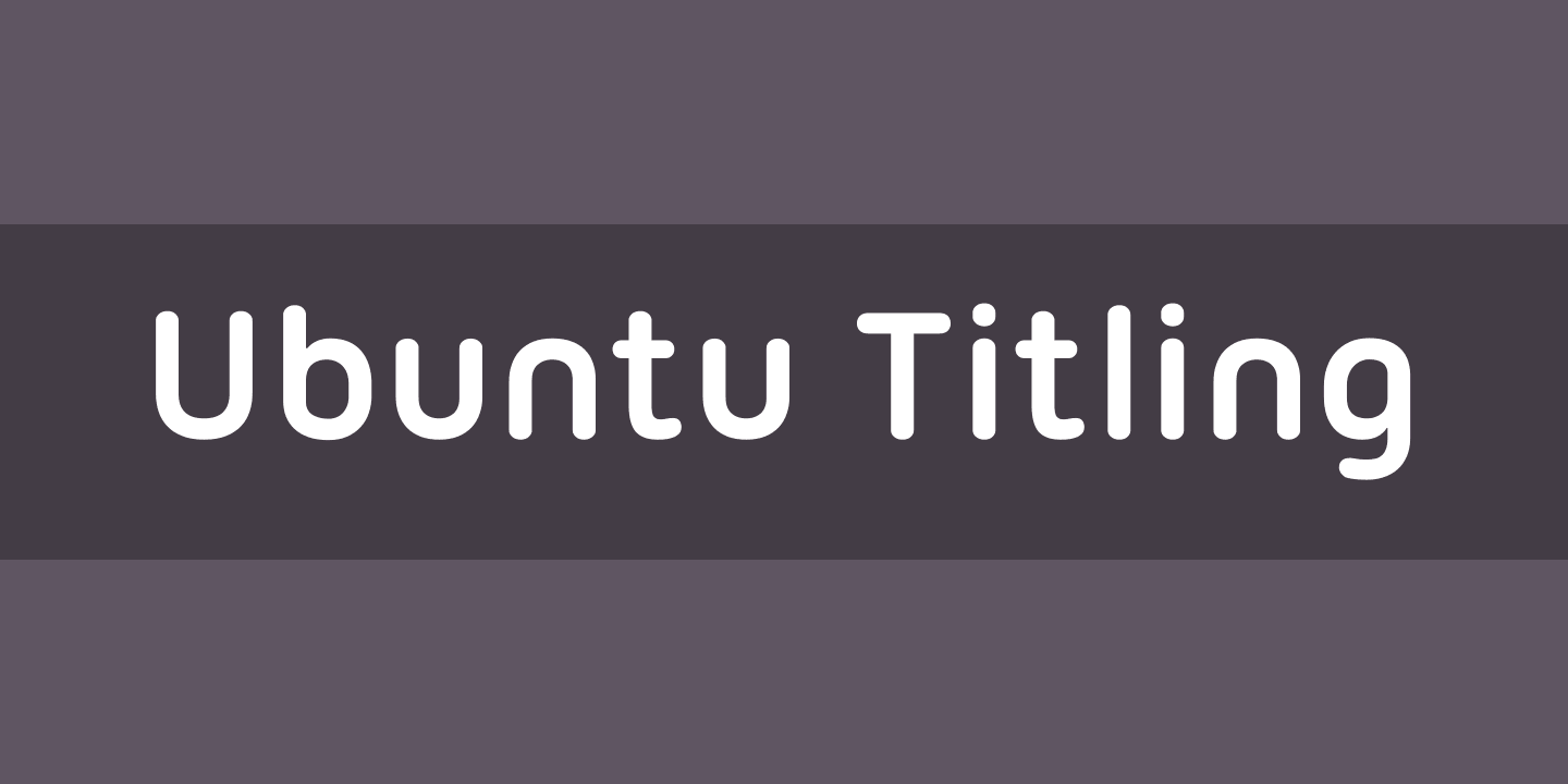 Шрифт Ubuntu Titling