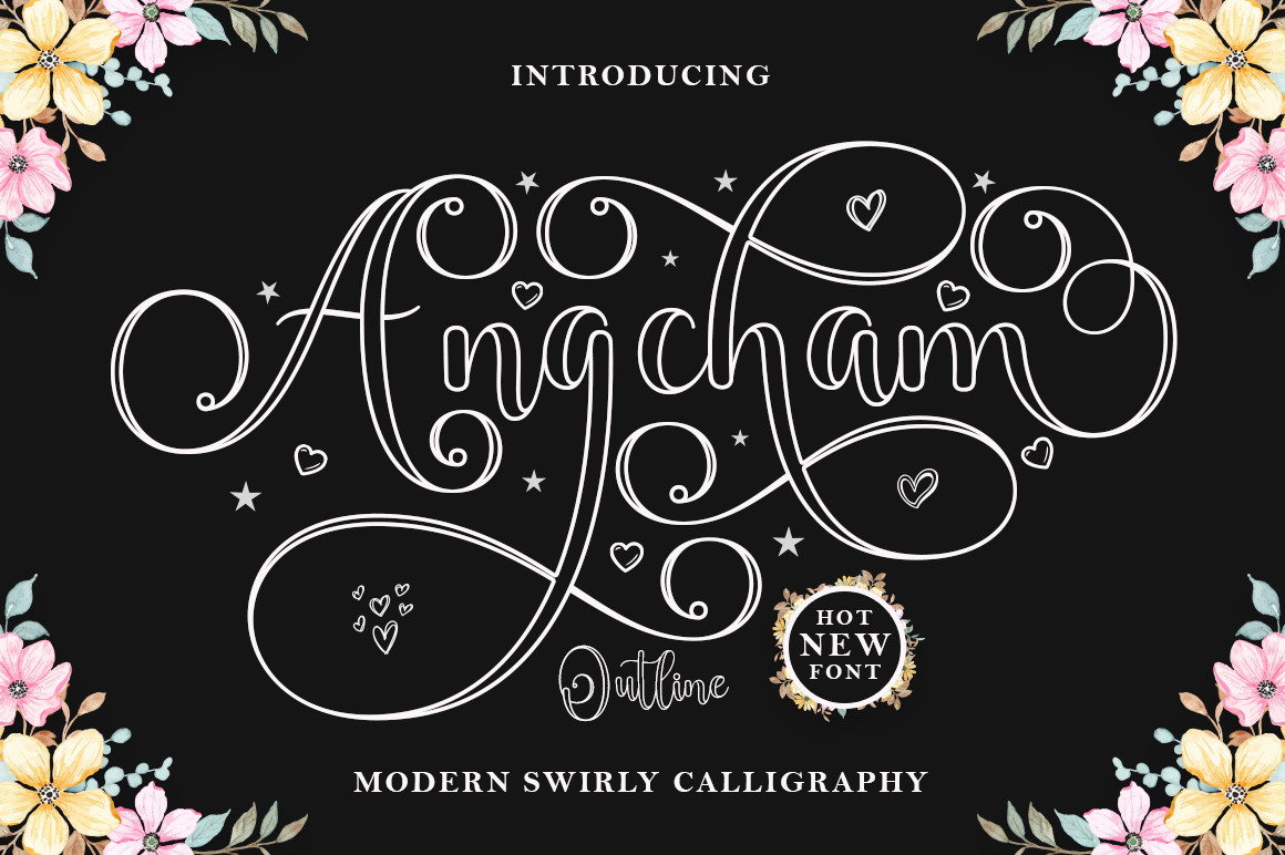 Шрифт Angcham Outline
