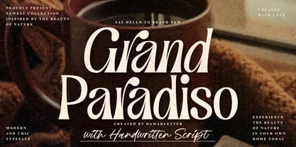 Шрифт Grand Paradiso