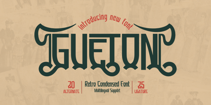 Шрифт Gueton