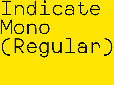 Шрифт Indicate Mono