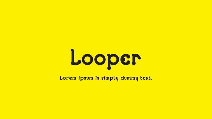 Шрифт Looper