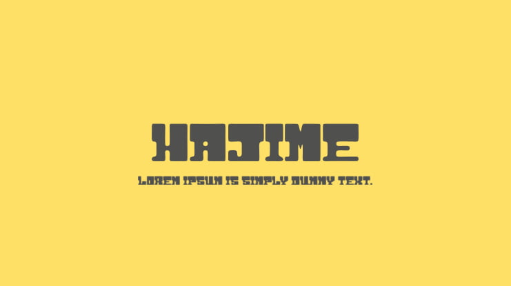 Шрифт HAJIME
