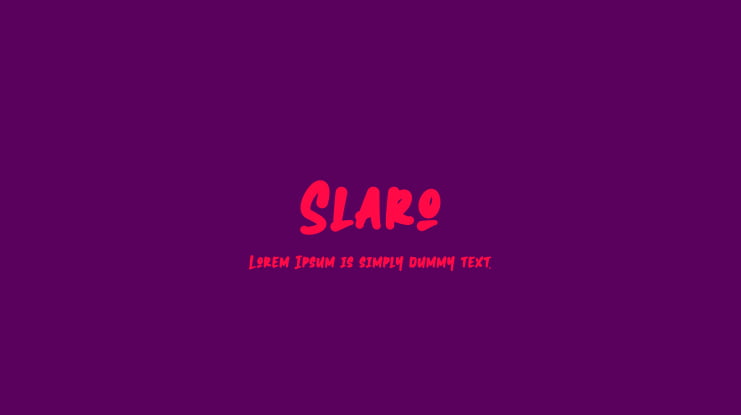 Шрифт Slaro