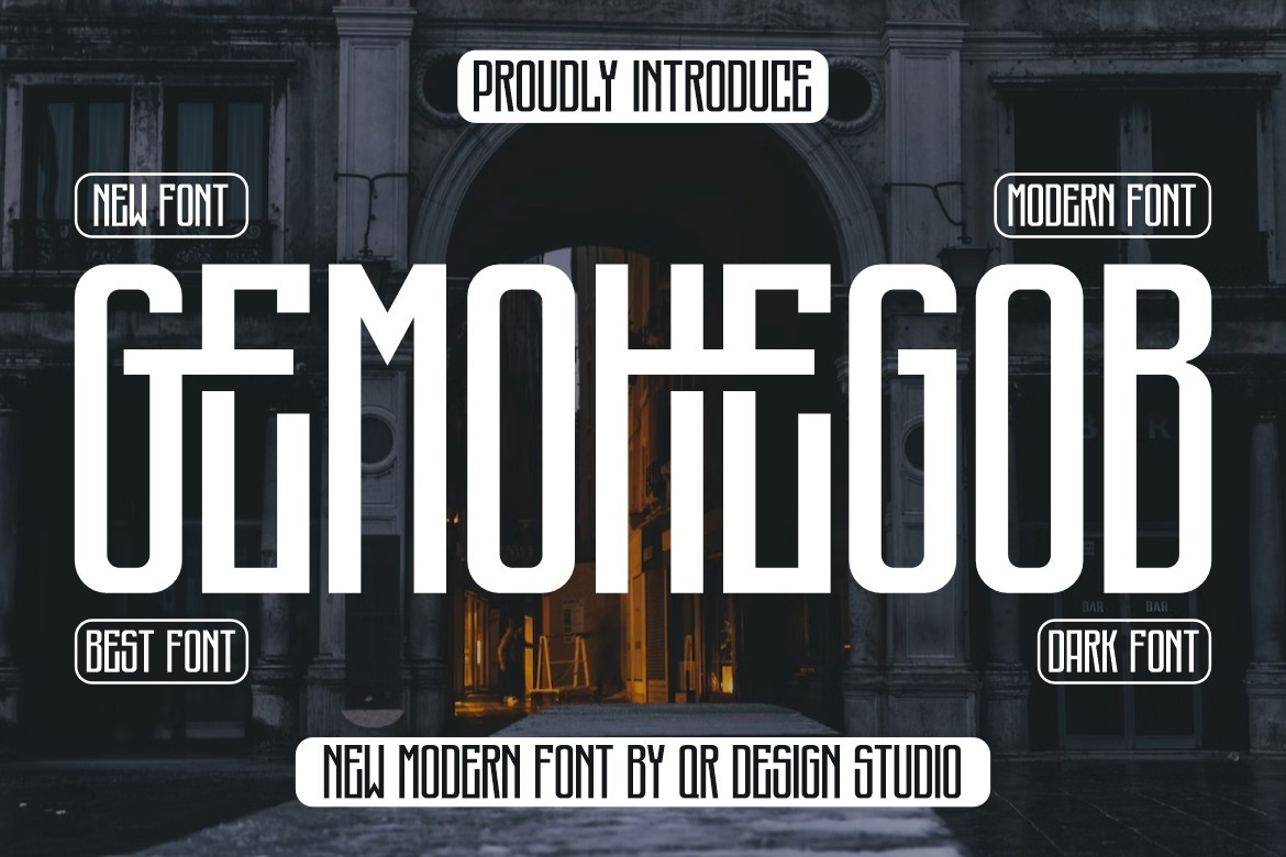 Шрифт Gemohegob