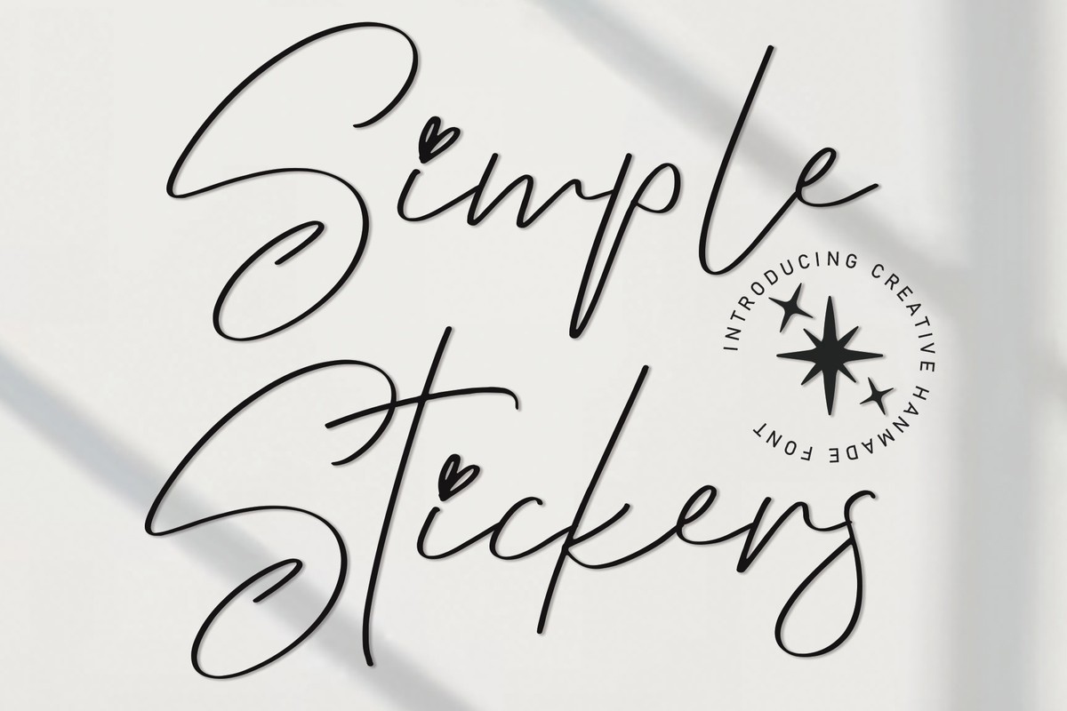 Шрифт Simple Stickers