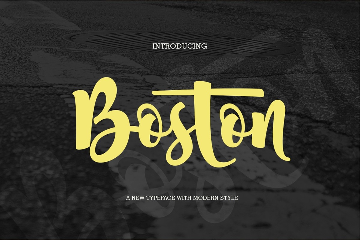 Шрифт Boston
