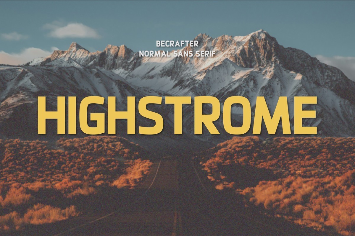 Шрифт Highstrome