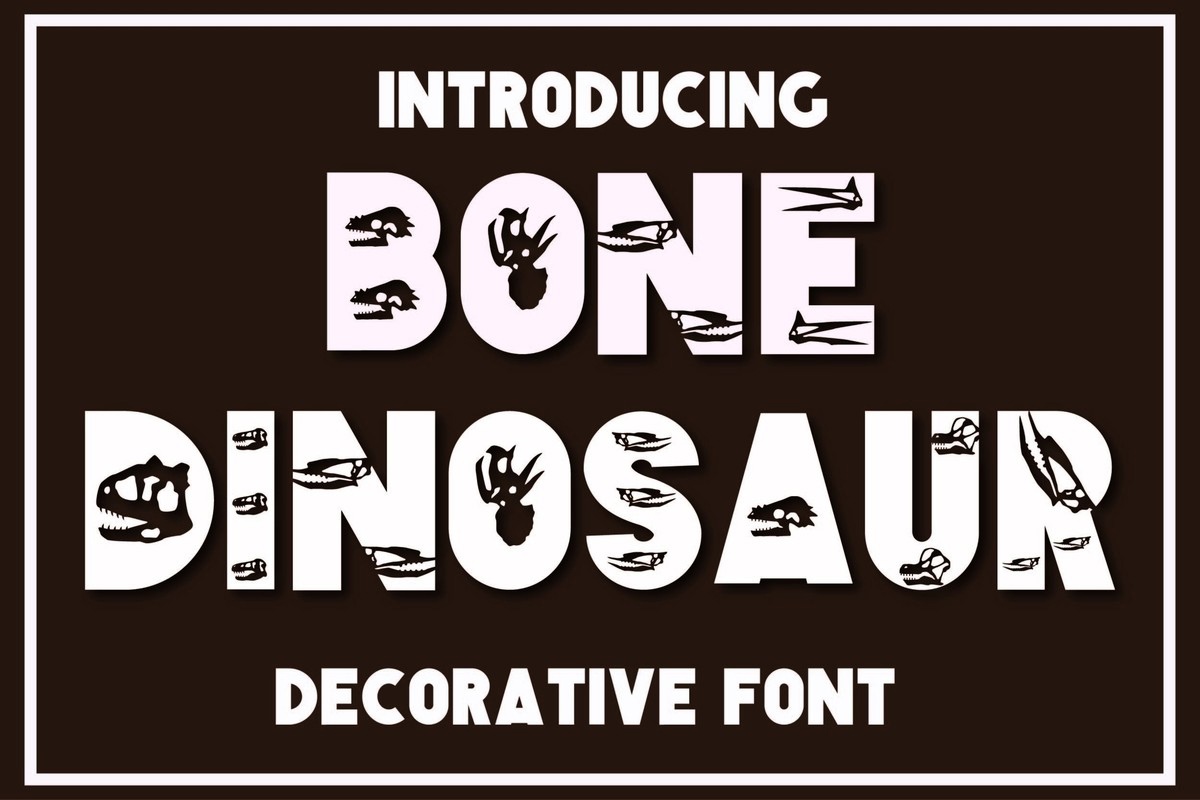 Шрифт Bone Dinosaur