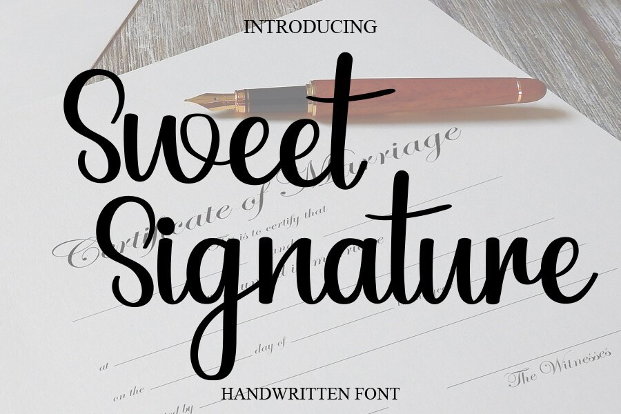 Шрифт Sweet Signature