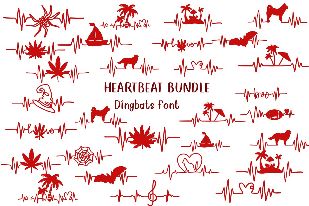 Шрифт Heartbeat Bundle