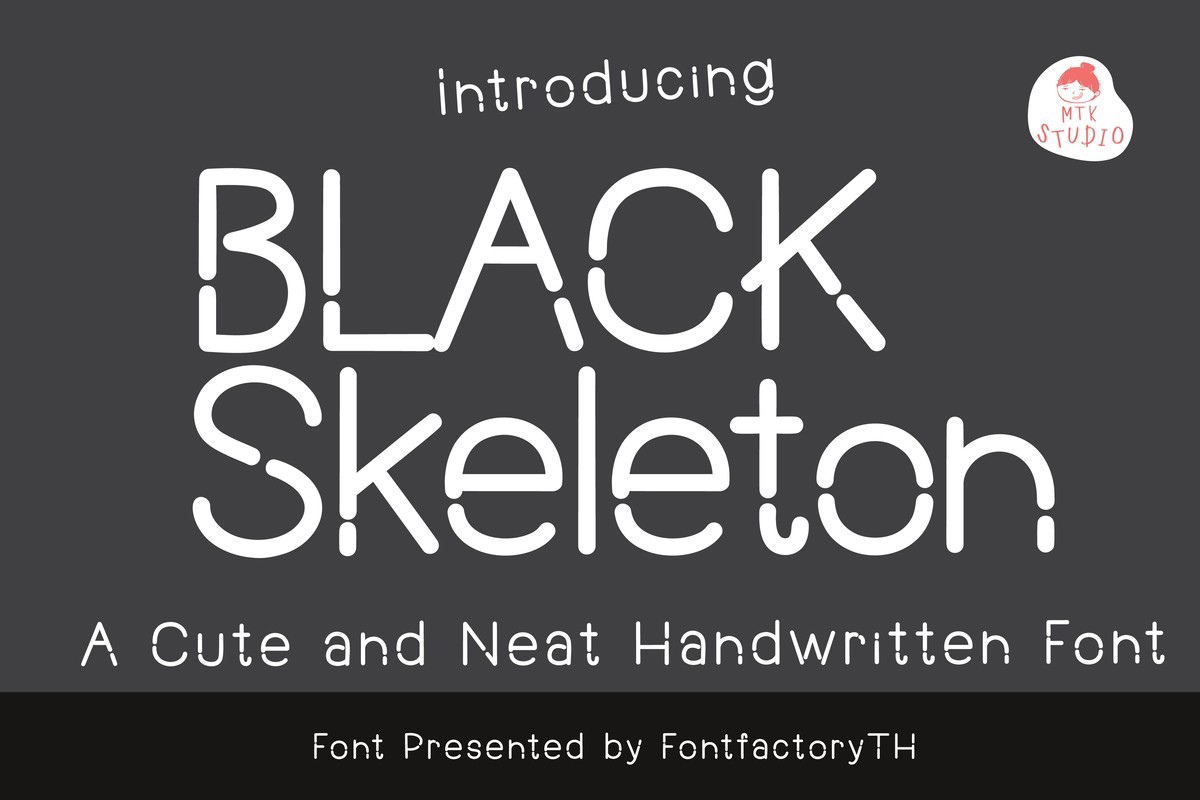 Шрифт BlackSKeleton